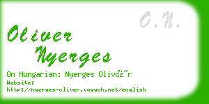 oliver nyerges business card